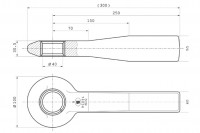 Z-013.1 50x40 mm Einschweißzugöse