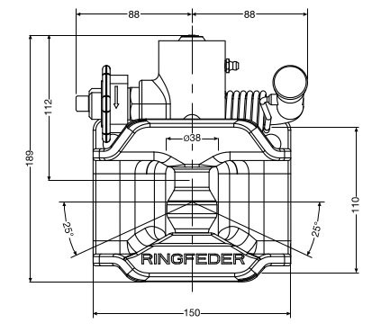 2025 SK mA 40mm Anhängekupplung mit Auslösehebel 120x55mm