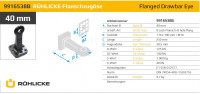 991653-8B 40 mm Flanschzugöse 8 Loch