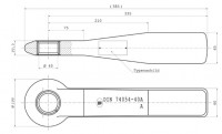 Z-066.2 40 mm Zugöse 65 mm x 60 mm Vollschaft (mit geschlitzter Buchse) Bestell-Nr. 30000949