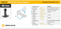 998014 Flanschzugöse 80 mm Kugelkalotte 8-Loch 145 x 145 mm Land- und Forstwirtschaft