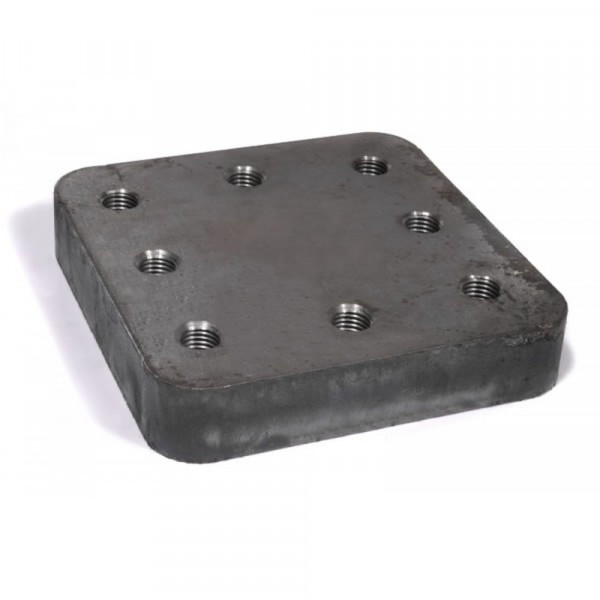 PS00100G Anschweißplatte 162 mm x 162 mm x 30 mm