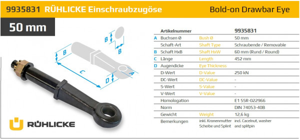 993583 50 mm Einschraubzugöse