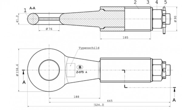 Z-075 Ringzugöse 76 mm NATO (ohne Lager) Bestell-Nr. 30000384