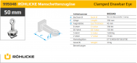 995048 50 mm Flanschzugöse geklemmt