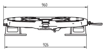 RP10-GT Sattelkupplung Bauhöhe 185mm Standard Schmierung 2 Zoll