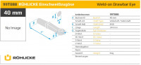 99T088 40 mm Einschweißzugöse 68 mm Rund Vollschaft