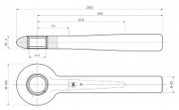 Z-010 40 mm Rundschaftzugöse (geschlitzte Buchse) Bestell-Nr. 30000970